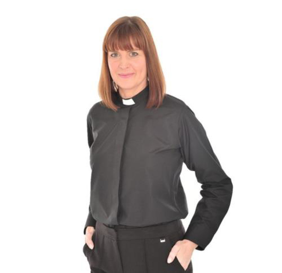 Picture of LADIES BLACK CLERICAL SHIRT SIZE 14