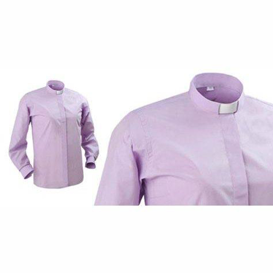 Picture of LADIES LILAC CLERICAL SHIRT SIZE 14