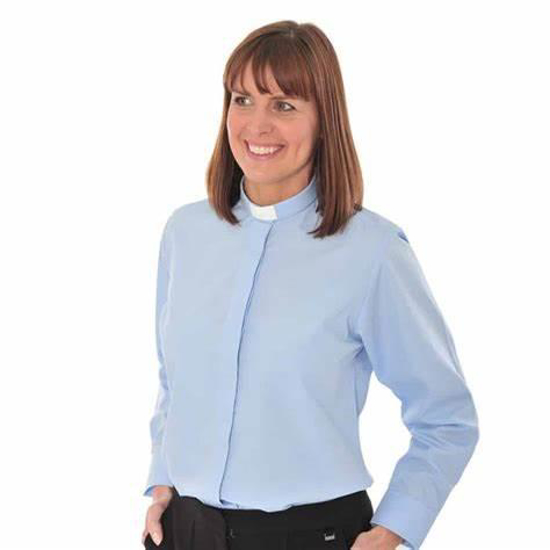 Picture of LADIES BLUE CLERICAL SHIRT SIZE 14