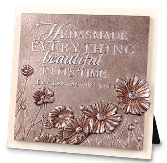 Picture of PLAQUE FLOWERS EVERYTHING BEAUTIFUL