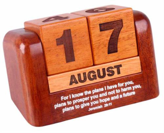 Picture of FOR I KNOW THE PLANS PERPETUAL DESK CALENDAR