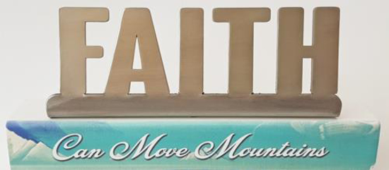 Picture of FAITH CAN MOVE MOUNTAINS TABLE ORNAMENT