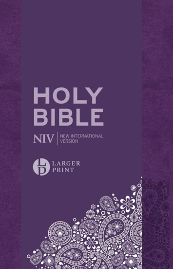 Picture of NIV PURPLE LEATHERTOUCH SNAPFLAP LARGER PRINT BIBLE