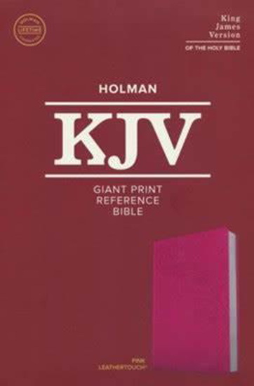 Picture of KJV GIANT PRINT PINK LEATHERTOUCH REFERENCE BIBLE