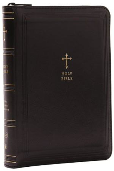 Picture of KJV COMPACT REFERENCE BIBLE BLACK LEATHERSOFT WITH ZIPPER